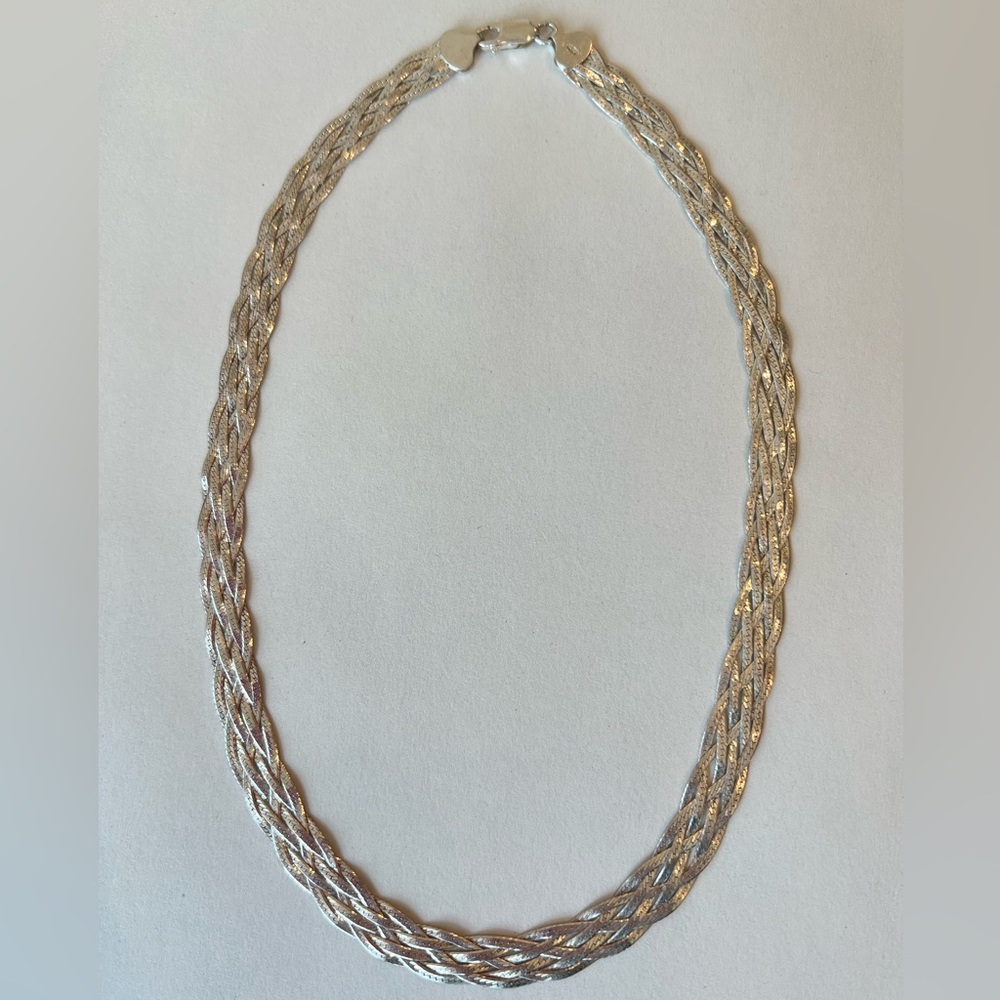 Vintage Italian 6 strand braided necklace
